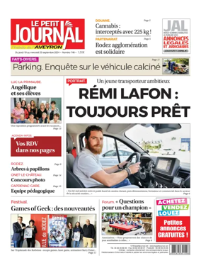 Cover of Le Petit Journal - L'hebdo local de l'Aveyron