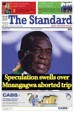 Cover of The Standard (Zimbabwe)