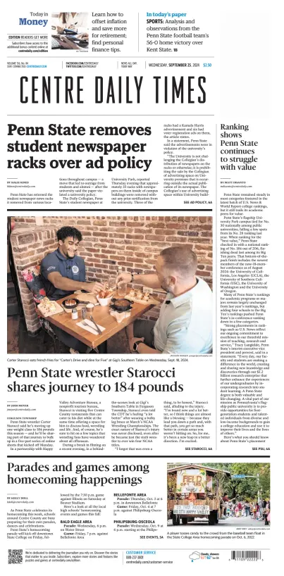 Cover of Centre Daily Times