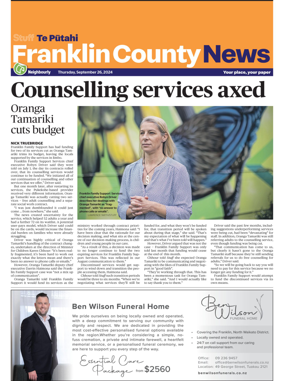 Cover of Franklin County News