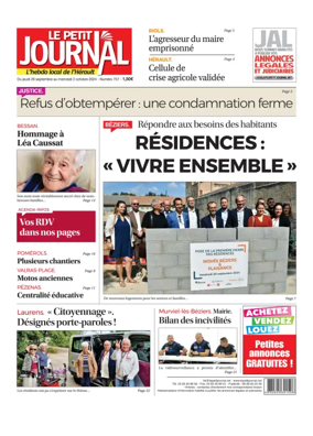 Cover of Le Petit Journal - L'hebdo local de l'Hérault
