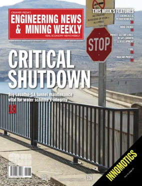 Cover of Engineering News and Mining Weekly
