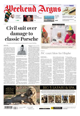 Cover of Weekend Argus (Saturday Edition)