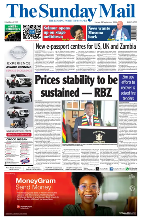 Cover of The Sunday Mail (Zimbabwe)