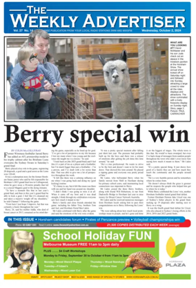 Cover of The Weekly Advertiser Horsham
