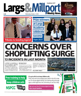 Cover of Largs & Millport Weekly News
