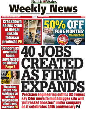 Cover of North Wales Weekly News