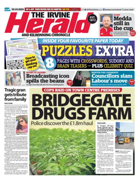 Cover of The Irvine Herald and Kilwinning Chronicle