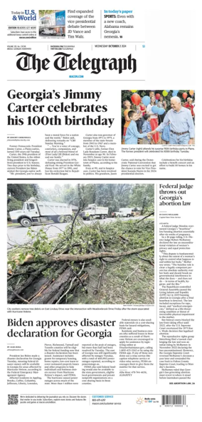 Cover of The Telegraph (Macon)