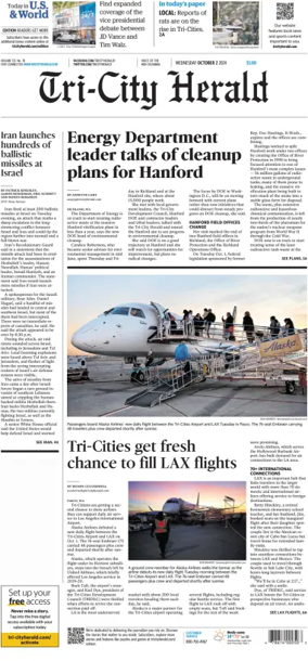 Cover of Tri-City Herald