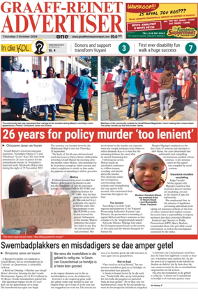 Cover of Graaff-Reinet Advertiser