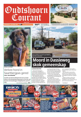 Cover of Oudtshoorn Courant