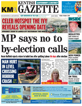 Cover of Kentish Gazette Canterbury & District