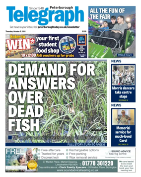 Cover of The Peterborough Evening Telegraph
