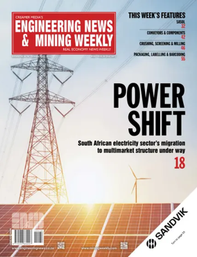 Cover of Engineering News and Mining Weekly