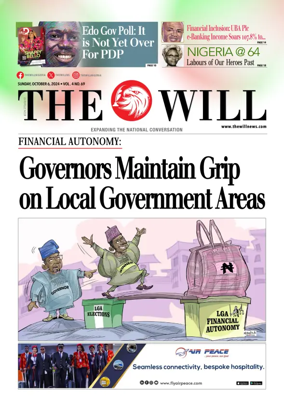 Cover of THEWILL NEWSPAPER