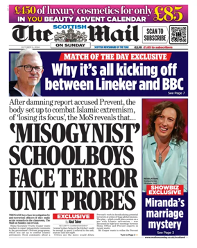 Cover of The Scottish Mail on Sunday