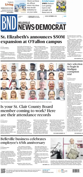 Cover of Belleville News-Democrat (Sunday)