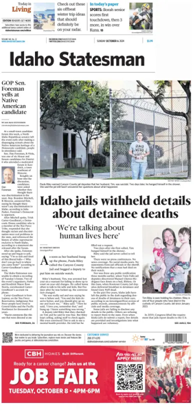 Cover of The Idaho Statesman (Sunday)