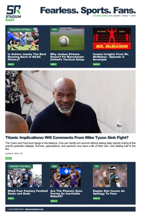 Cover of Stadium Rant