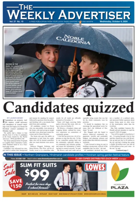 Cover of The Weekly Advertiser Horsham