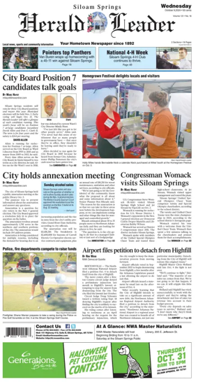 Cover of Siloam Springs Herald Leader