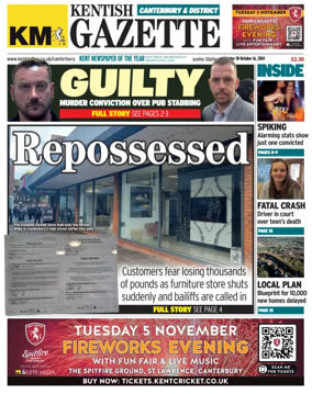 Cover of Kentish Gazette Canterbury & District