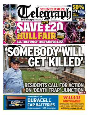 Cover of Scunthorpe Telegraph