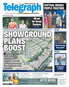 Cover of The Peterborough Evening Telegraph