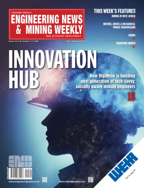 Cover of Engineering News and Mining Weekly