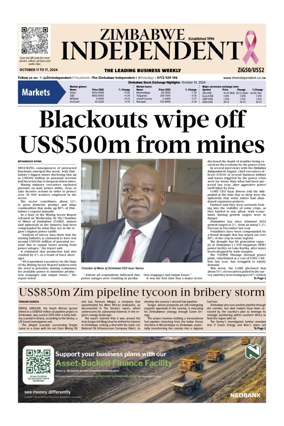 Cover of The Zimbabwe Independent