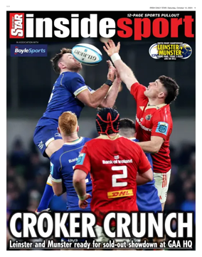 Cover of Irish Daily Star - Inside Sport