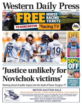 Cover of Western Daily Press (Saturday)