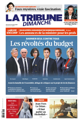 Cover of La Tribune Dimanche (France)