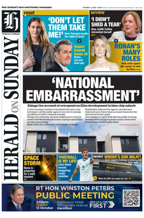Cover of Herald on Sunday