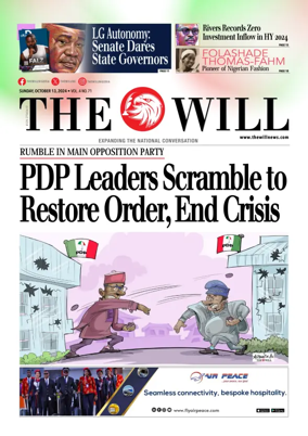 Cover of THEWILL NEWSPAPER