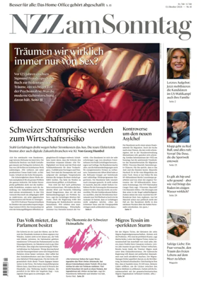 Cover of Neue Zurcher Zeitung Sunday
