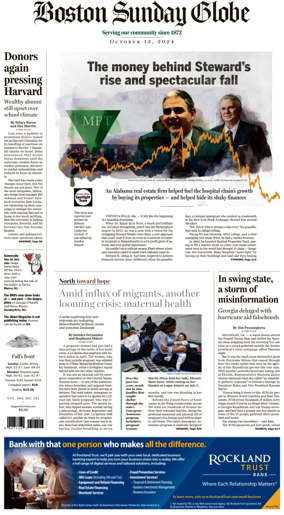 Cover of Boston Sunday Globe