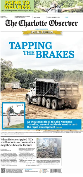 Cover of The Charlotte Observer (Sunday)