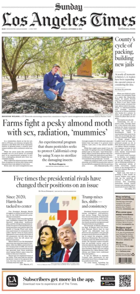 Cover of Los Angeles Times (Sunday)