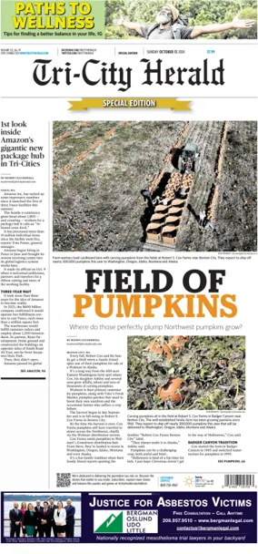 Cover of Tri-City Herald (Sunday)