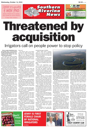 Cover of Southern Riverina news