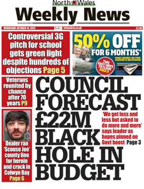 Cover of North Wales Weekly News