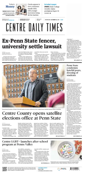 Cover of Centre Daily Times