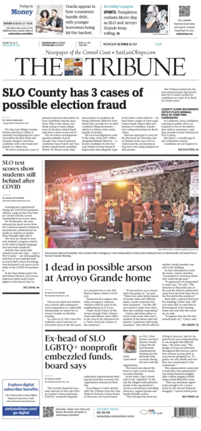 Cover of The Tribune (SLO)