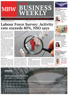 Cover of The Malta Business Weekly