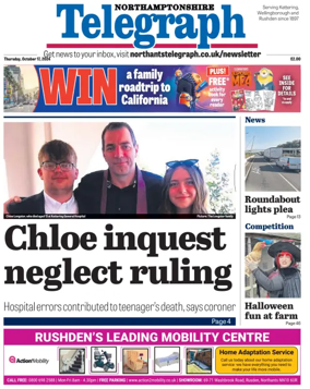 Cover of Northants Evening Telegraph