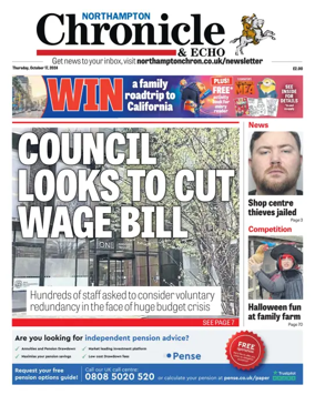 Cover of The Northampton Chronicle and Echo