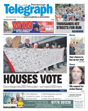 Cover of The Peterborough Evening Telegraph