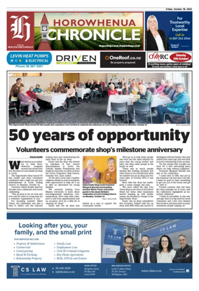 Cover of Horowhenua Chronicle